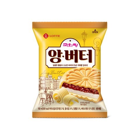 롯데푸드 국화빵 앙버터 10개 아이스크림, 10개입, 150ml