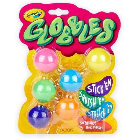 Crayola Globbles Squish & Fidget Toys Gift for Kids 6Count Multicolor:, 단일옵션