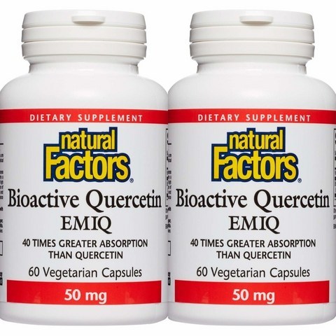 Natural Factors 퀘르세틴 바이오액티브 60정x2팩 Bioactive Quercetin EMIQ