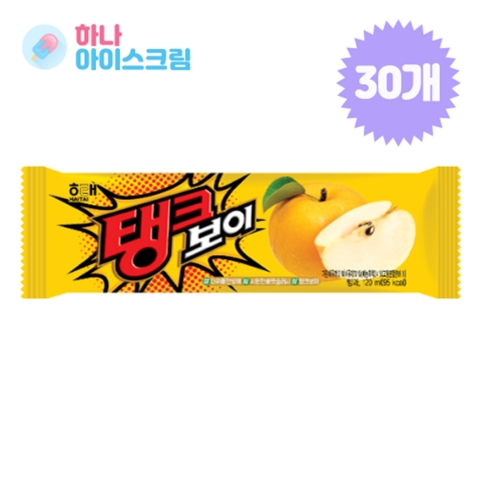 해태 탱크보이 배맛 30개 아이스크림, 120ml