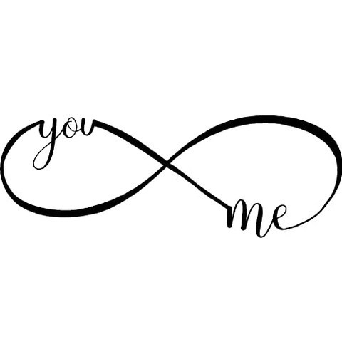 You and me Infinity Love Inspirational Wall Sayings Vinyl Decals Art, 본상품