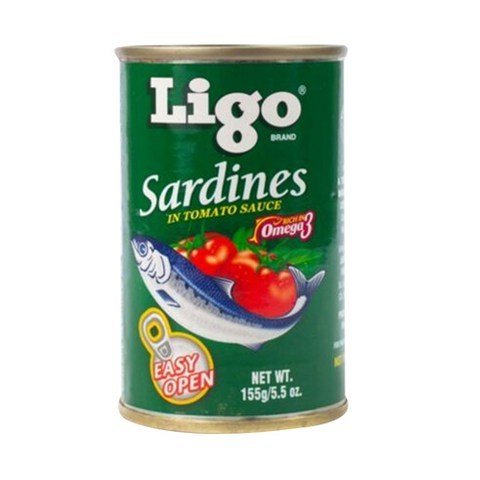 Ligo Sardines in Tomato Sauce 리고 사딘스 토마토 소스, 1개, 155g