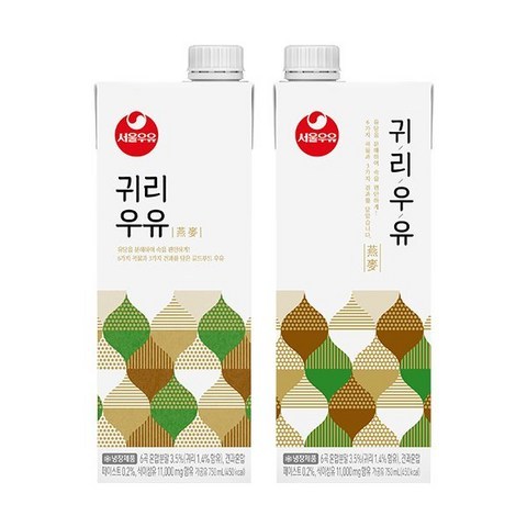 서울우유 귀리우유 750ml x 8 (한박스) 다이어트, 8개
