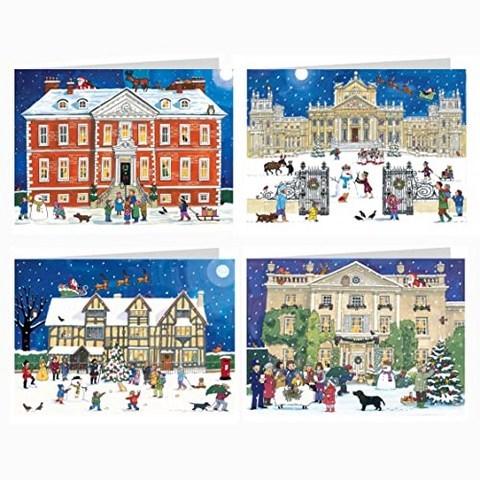 EOM 유명한 일러스트 레이터 독특한 강림 크리스마스 달력 카드 - 아름다운 축소 - 영국 디자인 - 영국 가정 - - E0207073WDYYW55, 기본