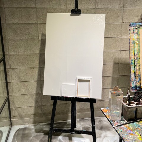 데코와바 면천 미술 유화캔버스 미니 대형 사이즈, 1개, 40x40