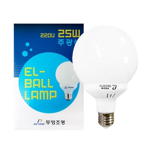 두영조명 삼파장 볼전구 25W ELB25EX-D ELB25EX-L, 주광색