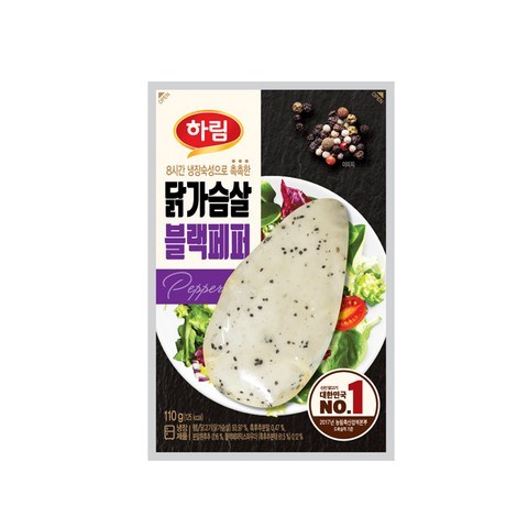 하림 닭가슴살 블랙페퍼, 110g, 10개