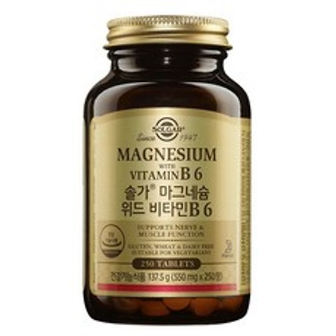 솔가 마그네슘 위드 비타민 B 6, 250정, 1개