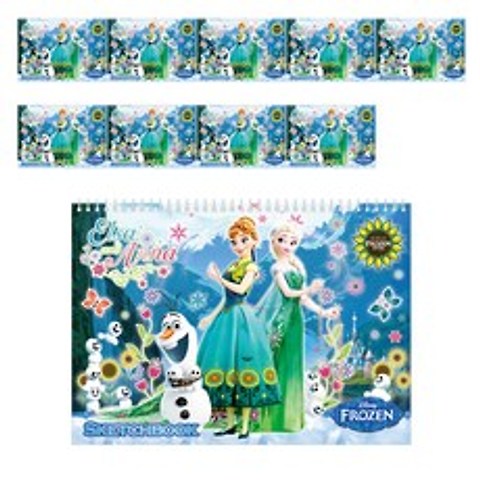 디즈니 캐릭터 스케치북 겨울왕국 1000 랜덤 발송, 250 x 345 mm, 10매