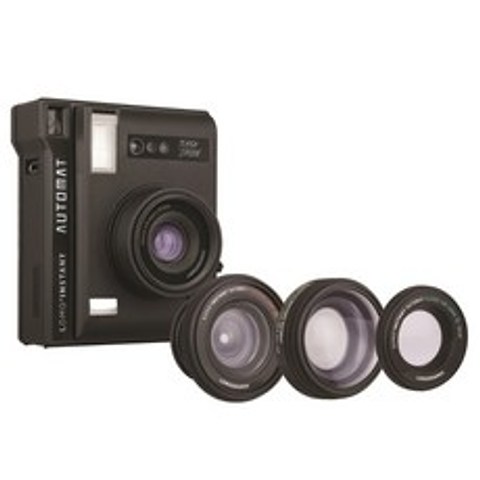로모그래피 로모 인스턴트 카메라 오토맷 + 렛즈킷, 플라야쟈뎅 (블랙), 1세트