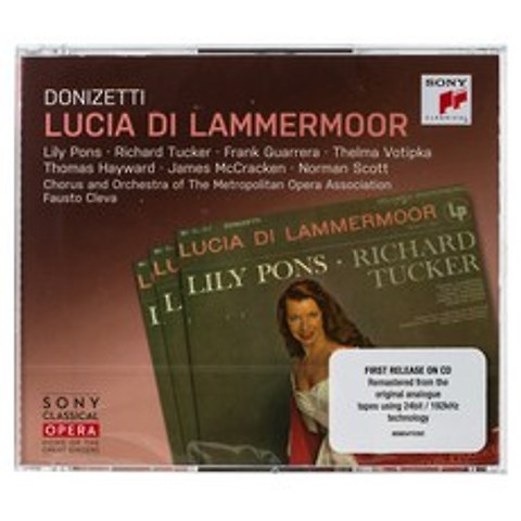 도니제티 : 람메르무어의 루치아 (Remastered) - 퐁스/터커/클레바 오스트리아수입반, 2CD