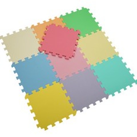 비앤씨 무지 퍼즐매트 10p세트, 혼합 색상