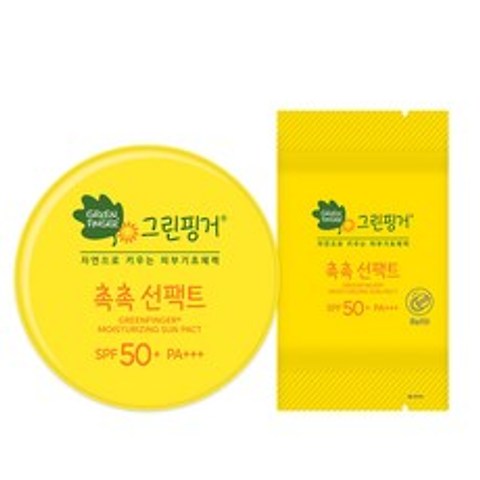 그린핑거 촉촉 유아 선팩트 SPF50+ PA+++ 본품 16g + 리필 16g, 1세트