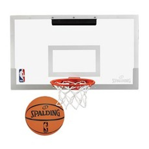 스팔딩 NBA Arena Slam Jam 미니백보드 농구골대 + 미니공 56102CN, 혼합 색상