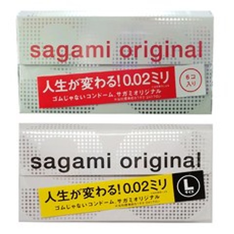 사가미 오리지날002 초박형 콘돔 6p + 라지002 6p, 1세트