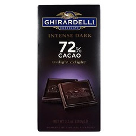 기라델리 인텐스다크 초콜릿 바 72%, 100g, 1개