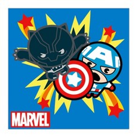 마블 가와이 블랙팬서 캡틴아메리카 캐릭터 그리기 DIY, 혼합색상