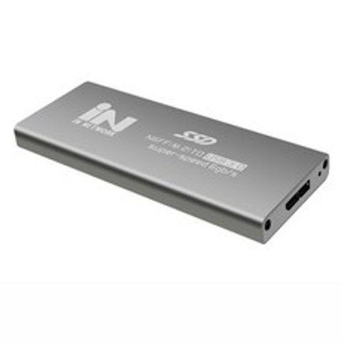 인네트워크 M.2 to USB 3.0 SSD 외장케이스 실버, IN-SSDM2S
