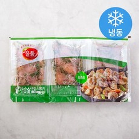 올품 닭가슴살 한입 스테이크 파슬리 (냉동), 900g, 1개