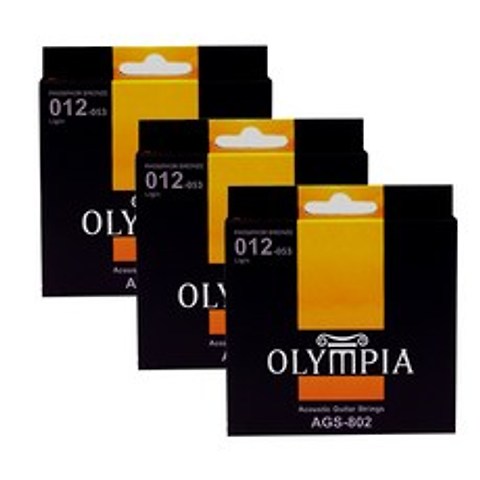 OLYMPIA 어쿠스틱 기타 스트링 6개입 x 3p, AGS-802, 혼합색상