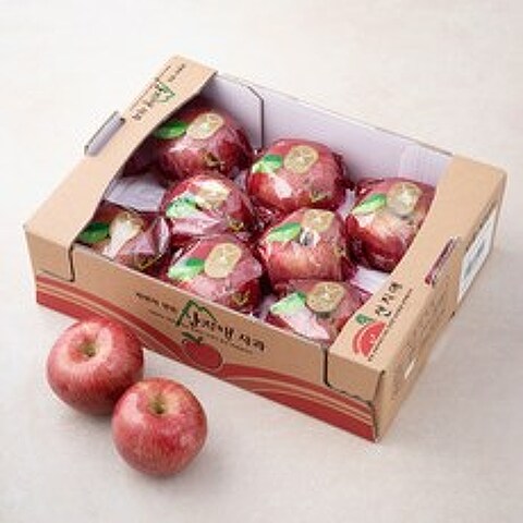 산지애 당도선별 씻어나온 사과 중과 7-9입, 2kg, 1개