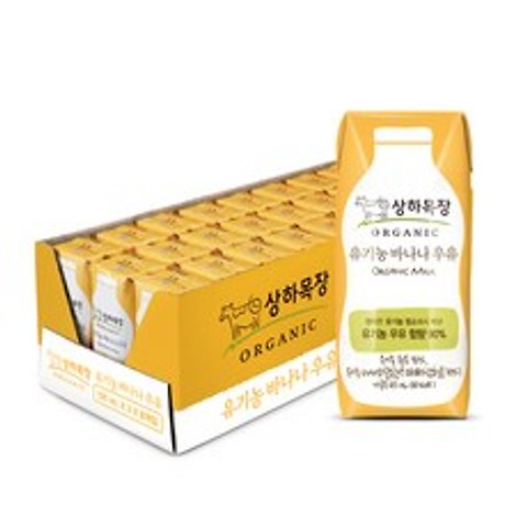 상하목장 유기농 멸균 바나나우유, 24개, 125ml