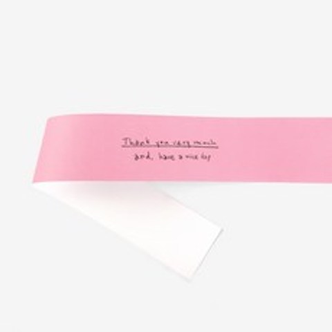 핑크 땡큐 띠종이 L, 혼합색상, 100개