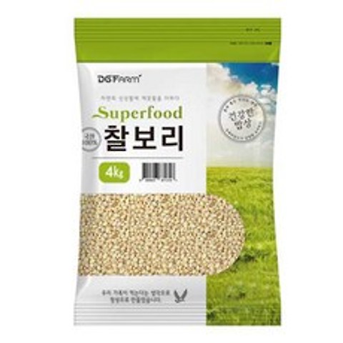 대구농산 2020년 햇곡 건강한밥상 국산 찰보리쌀, 4kg, 1개