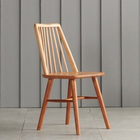 고무나무 원목 의자 2p, 원목색