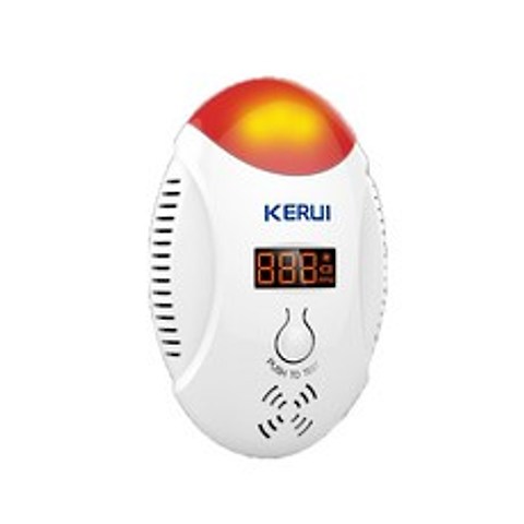 KERUI LED 디지털 디스플레이 음성 스트로브 일산화탄소 홈 보안 스마트 CO 가스 탄소 알람 센서 감지기 경보 시스템, CHINA|CD 17