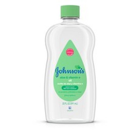 Johnsons Baby 오일 알로에 & 비타민E, 591ml, 1개