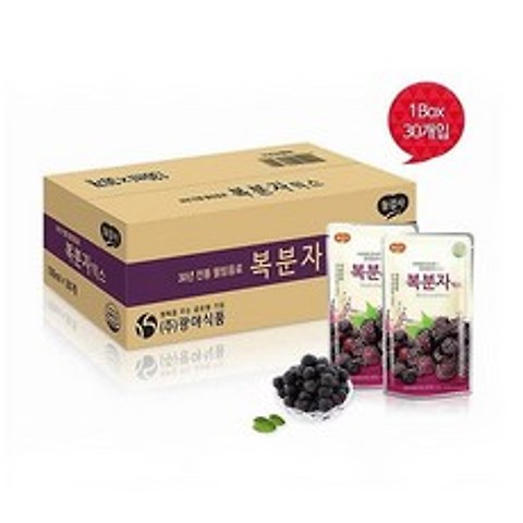 광야 복분자 파우치 130ml 1BOX (30개입) 감식초 비타민C 과즙음료 복분자주 차 에이드 음료베이스 산딸기, 30개입