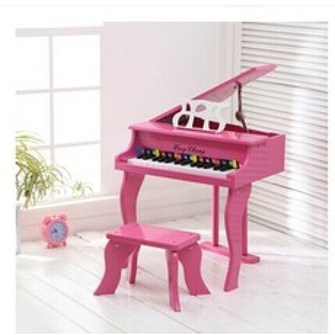 어린이용 피아노 유아 아기 장난감피아노 그랜드, 분홍색