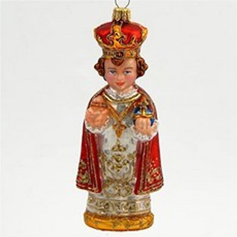 Infant Jesus of Prague - Blown Glass Ornament - Made in Poland, 본상품