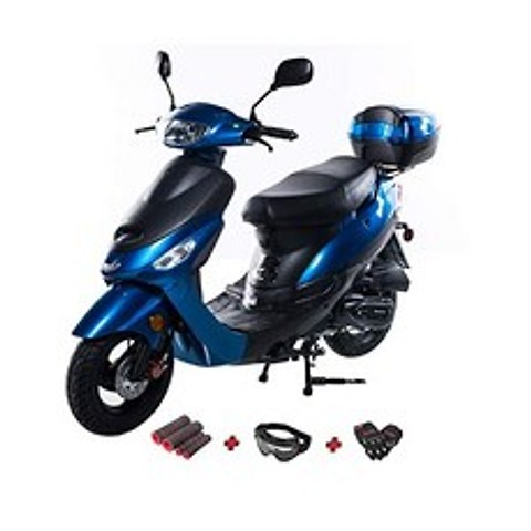 [미국] 506437 X-PRO 50cc Moped Scooter Gas Moped 50cc Scooter Street Bike (Blue), Blue