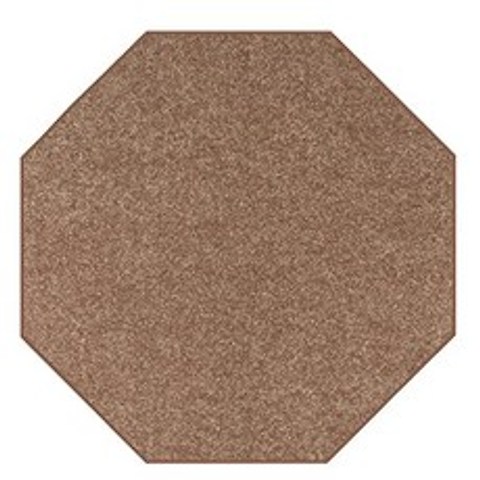 Bright House Solid Color Octagon Shape Area Rugs Brown - 6 Octagon (6 Octagon Brown), 6 Octagon, Brown