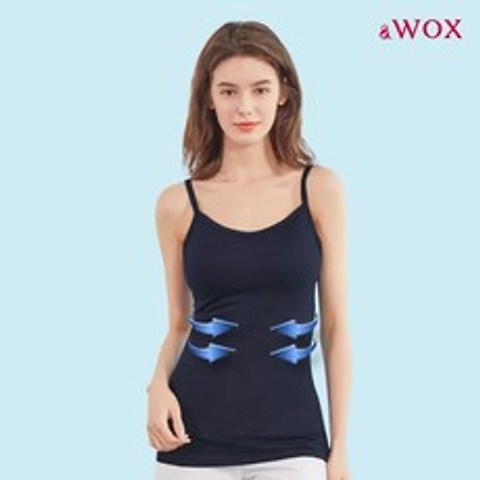 [왁스] [WOX] 쿨 배쏙티 2단계 보정속옷 보정나시 - 네이비