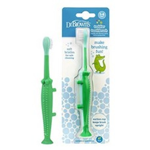 Dr. Browns Toddler and Baby Toothbrush Crocodile Green