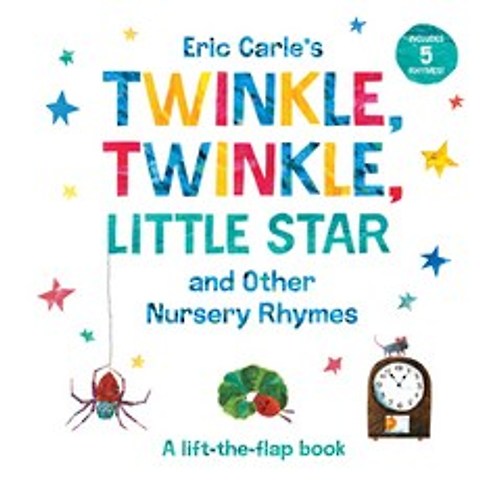 (영문도서) Eric Carles Twinkle Twinkle Little Star and Other Nursery Rhymes: A Lift-The-Flap Book Board Books, World of Eric Carle