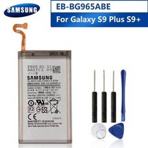Samsung 원래 EB BG965ABE 배터리 삼성 갤럭시 S9 플러스 G9650 S9 + G965F 정품 교체 전화 배터리 3500mAh|휴대폰 배터리|, 1개, 단일, 단일