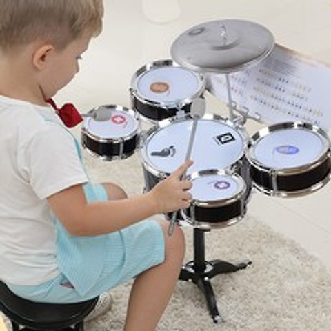 폴라도레 유아용 드럼세트 어린이 아기 장난감 드럼 놀이 악기 +폴라도레사은품증정(W), A-0002-08-H타입