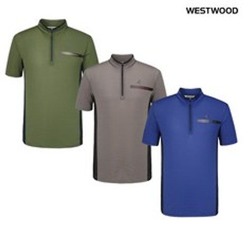 웨스트우드 남성 가슴웰딩 포인트 집업 티셔츠_WJ2MTTS363
