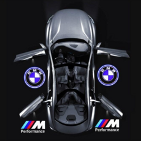 BMW 로고 LED 도어라이트 셀프 교체 다이 용품 3D유리가공 G30 F10 G20, M로고 2개 1세트