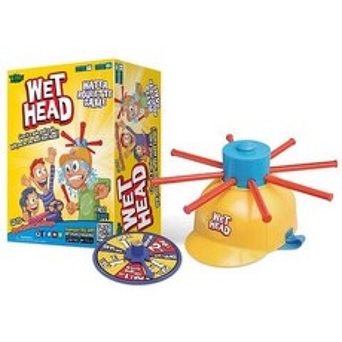 웻헤드 물폭탄 모자 한지민게임 부모-자식 창의적 장난감, 젖은 머리 노랑_한 사이즈