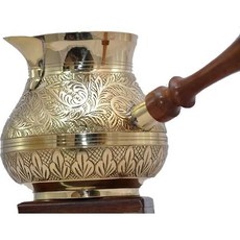Turco otomano árabe chá cafe espresso pot 100 cobre turquia cafeteira pote de café dourado incrusta