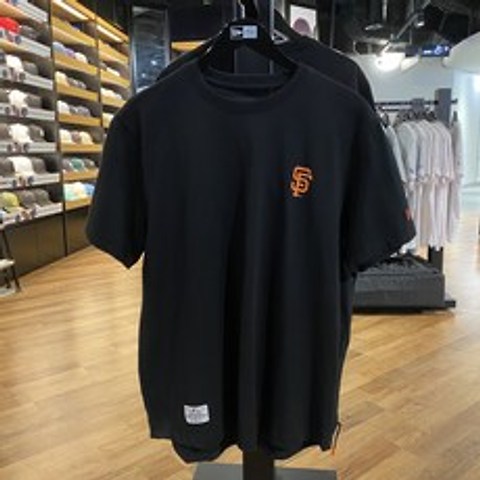 [뉴에라][두타] MLB 로고 사이드 포켓 샌프란시스코 자이언츠 티셔츠 블랙 12715368