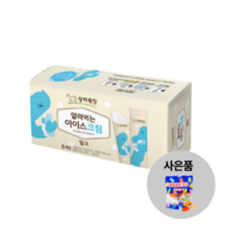 상하목장 집에서 얼려먹는 우유 아이스크림 유기농 원유 85ml 사은품포함, 6개