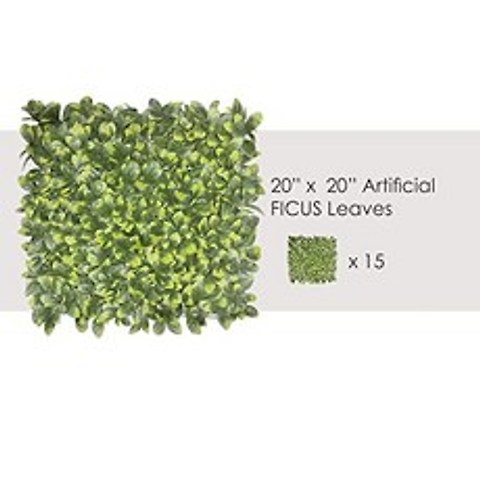 Ecoopts 20 x 20 artificial lean mammon panel garden privacy ivy fence fake gree (15 Ficus 15 Pics), 15, Ficus 15 Pics