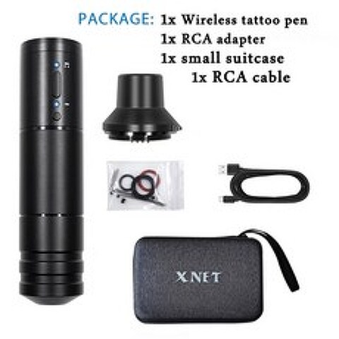 XNET 무선 문신 기계 펜 강력한 브러시리스 모터 LED 디지털 디스플레이 문신 예술을위한 저진동 2400mAh 리튬 배터리, 협력사, 키트 2