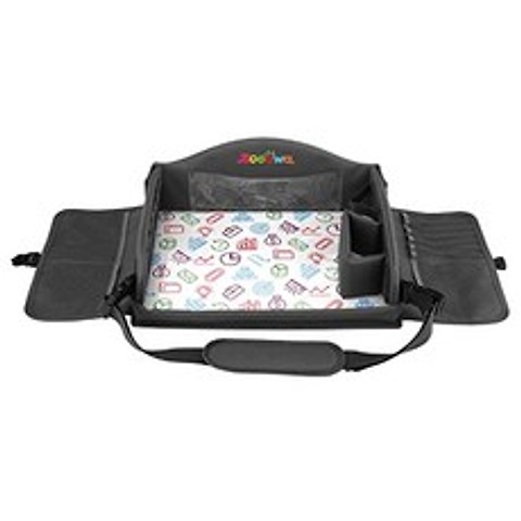 NMT Kid 여행용 트레이 어린 이용 카시트 트레이 유아용 및 아기 용 시트 부착 형 보관함 iPad 태블릿 홀더 [Gray] - P034007XMLNG9B8, Gray